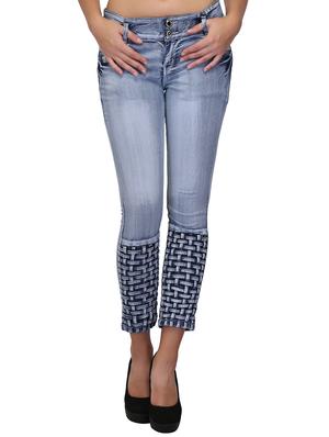 basket weave stone washed jeans - 15604545 - Standard Image - 1