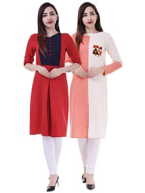 Multi colored combos kurta - 15605768 - Standard Image - 1
