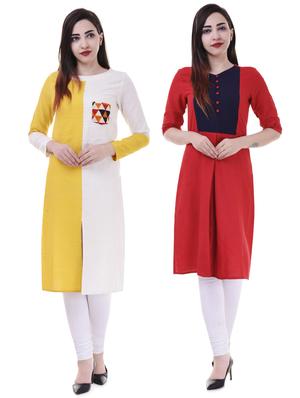 Multi colored combos kurta - 15605776 - Standard Image - 1