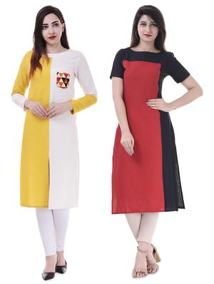 Multi colored combos kurta - 15605780 - Standard Image - 1