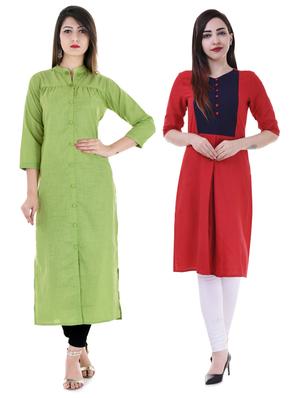 Multi colored combos kurta - 15605783 - Standard Image - 1