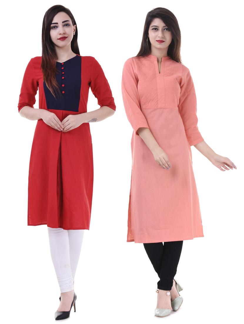 Multi colored combos kurta - 15605785 - Zoom Image - 1