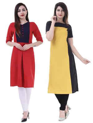 Multi colored combos kurta - 15605786 - Standard Image - 1
