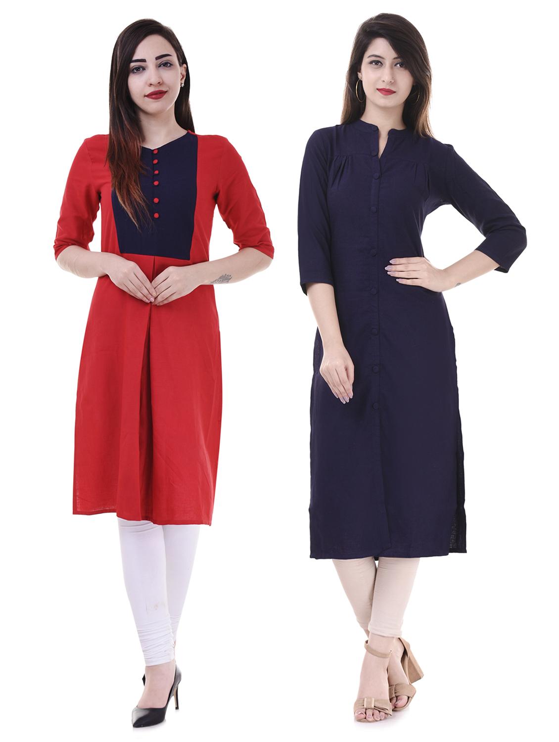 Multi colored combos kurta - 15605788 - Zoom Image - 1