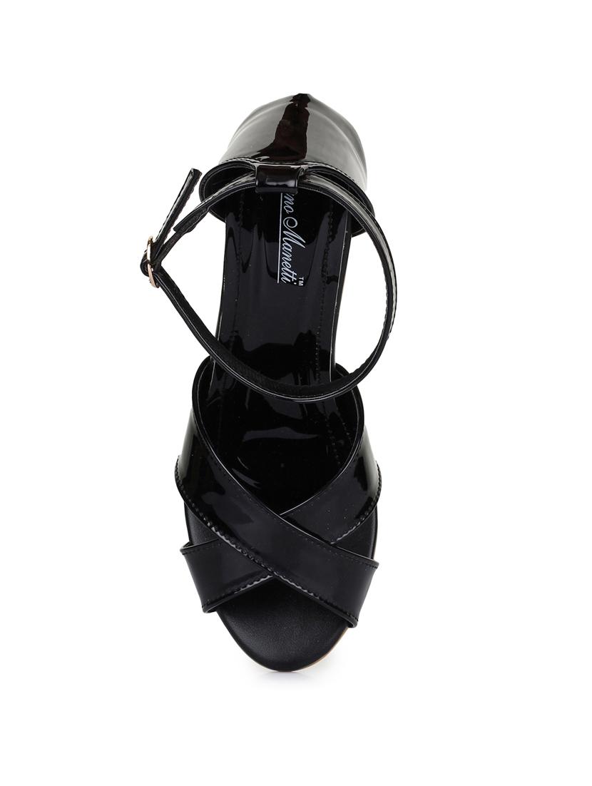 black ankle strap sandals - 15605990 - Zoom Image - 4