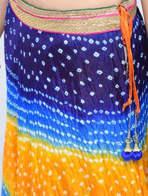 bandhani flared lehenga set - 15606536 - Standard Image - 6