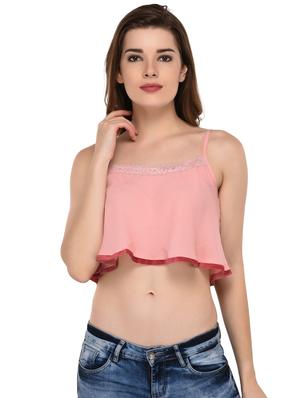 contrast hem crop cami top - 15607670 - Standard Image - 1