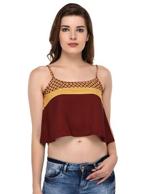 printed yoke asymmetric cami top - 15607671 - Standard Image - 1