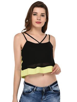 contrast detail crop cami top - 15607672 - Standard Image - 1