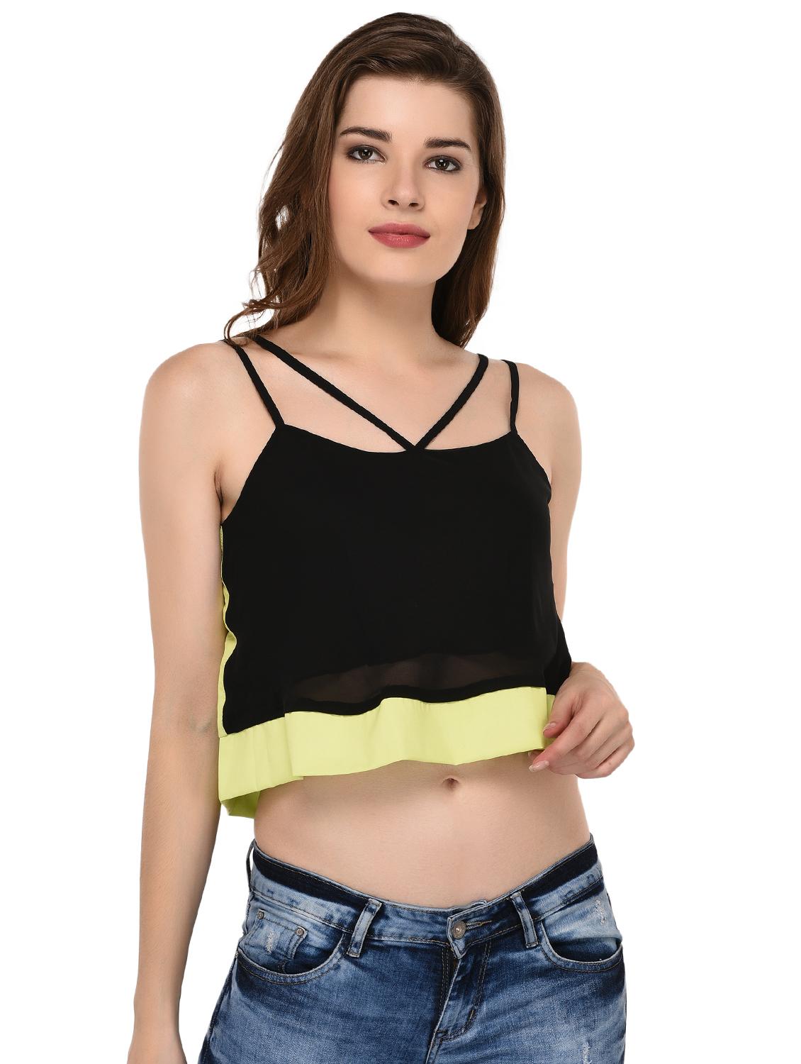 contrast detail crop cami top - 15607672 - Zoom Image - 1