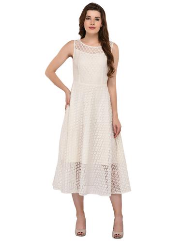 illusion neck lace a-line dress - 15607683 - Very Small Image - 1