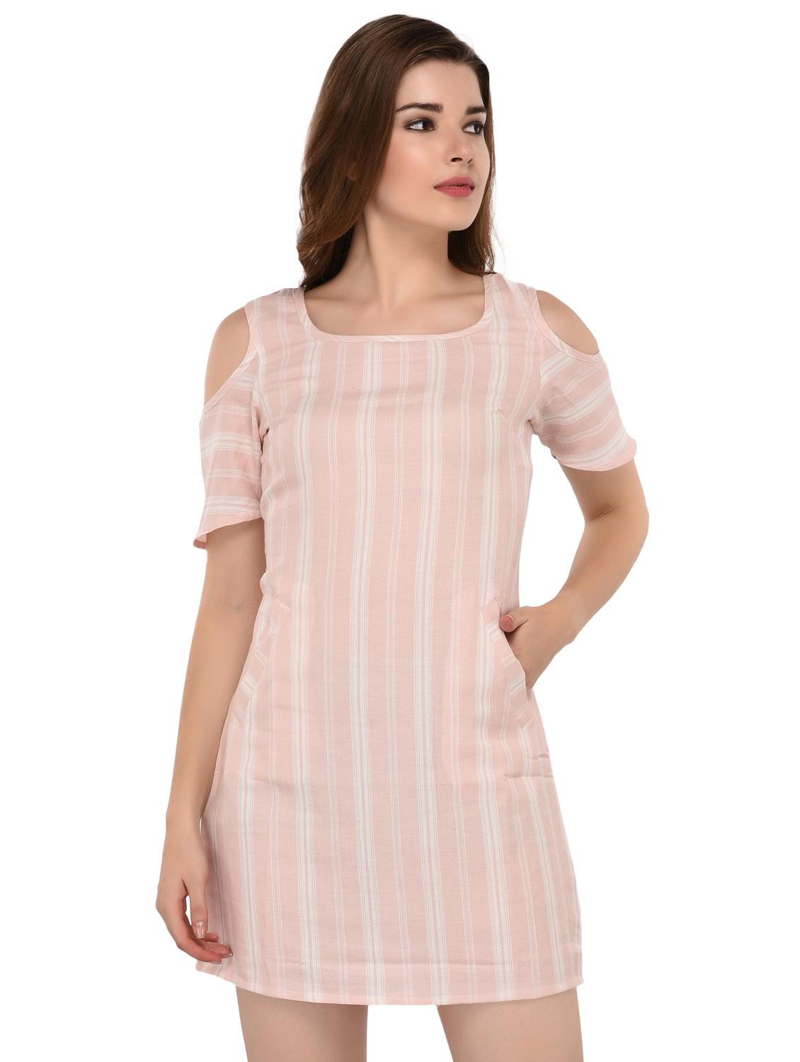 pocket detail striped sheath dress - 15607684 - Zoom Image - 1