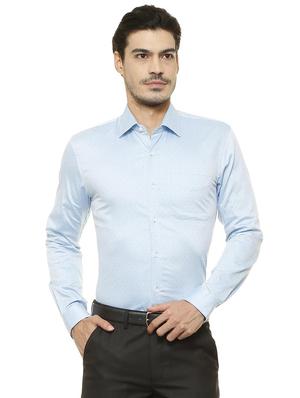 blue cotton formal shirt - 15608514 - Standard Image - 1