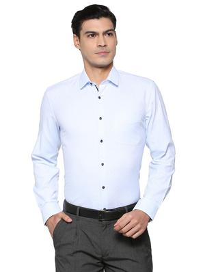 blue cotton formal shirt - 15608567 - Standard Image - 1