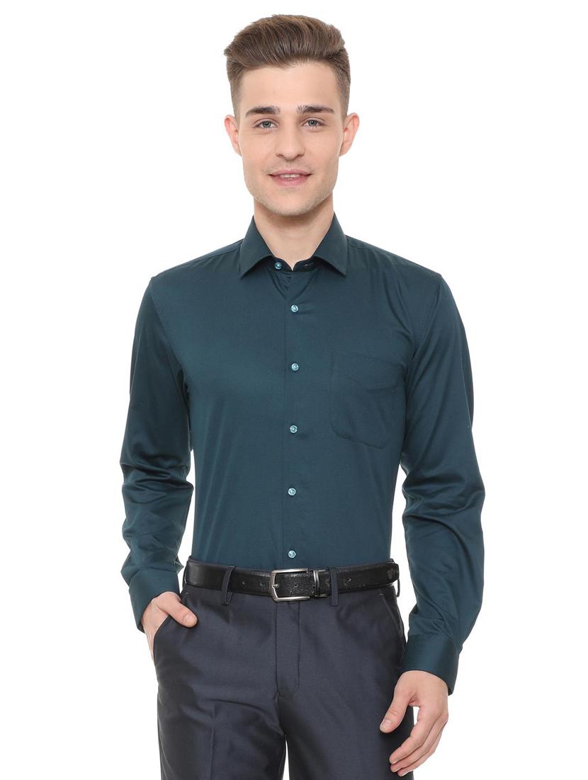 blue cotton formal shirt - 15608588 - Zoom Image - 1