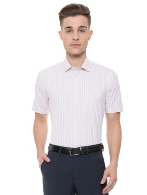 pink cotton blend formal shirt - 15608591 - Standard Image - 1