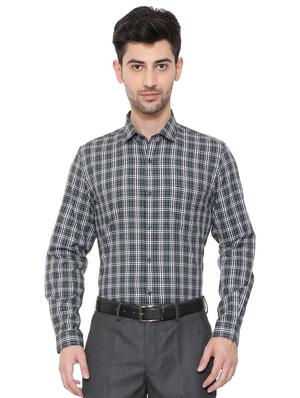 black cotton blend formal shirt - 15608595 - Standard Image - 1