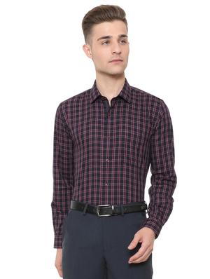 black cotton blend formal shirt - 15608600 - Standard Image - 1