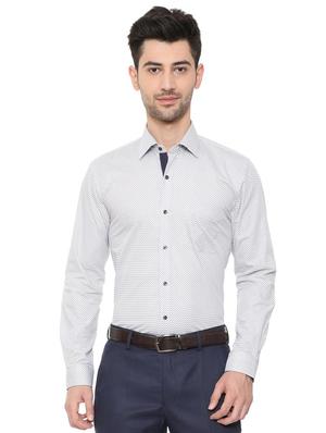 white cotton formal shirt - 15608603 - Standard Image - 1