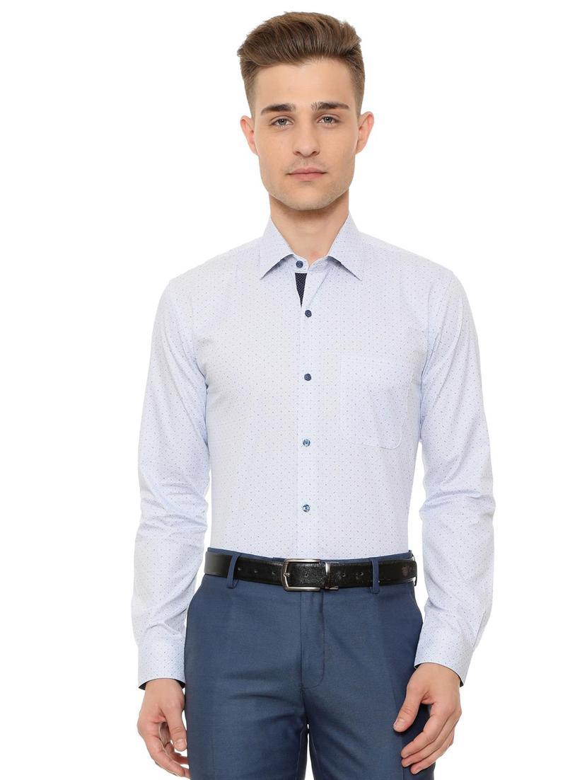 blue cotton formal shirt - 15608604 - Zoom Image - 1