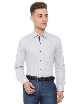 white cotton formal shirt - 15608608 - Standard Image - 1
