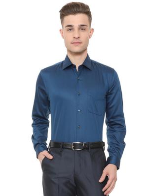 blue cotton formal shirt - 15608612 - Standard Image - 1