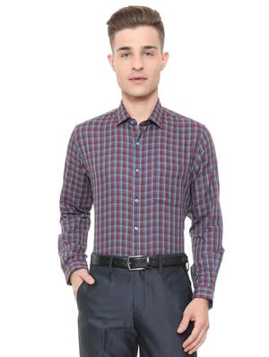 red cotton formal shirt - 15608614 - Standard Image - 1
