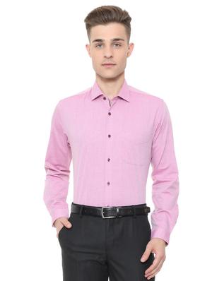pink cotton formal shirt - 15608615 - Standard Image - 1