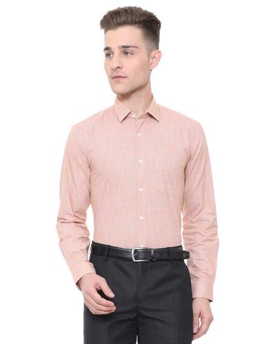 orange cotton formal shirt - 15608621 - Very Small Image - 1