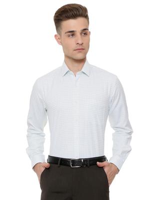 white cotton blend formal shirt - 15608625 - Standard Image - 1
