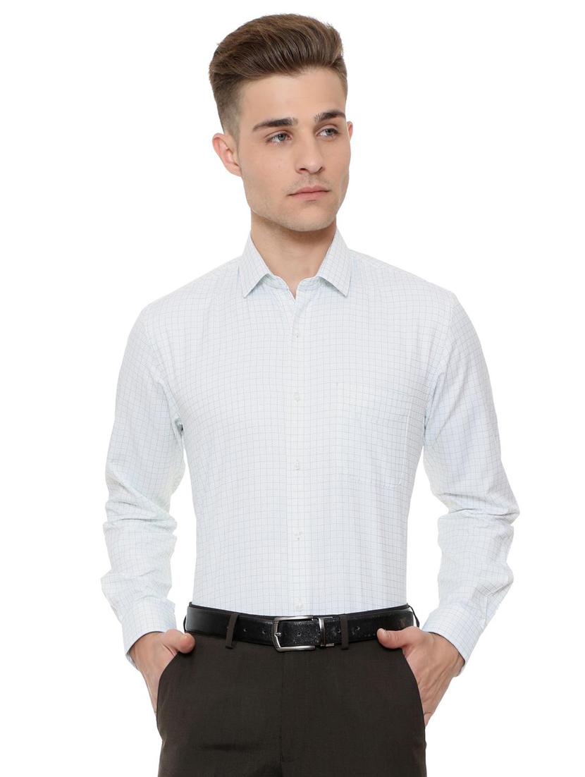 white cotton blend formal shirt - 15608625 - Zoom Image - 1