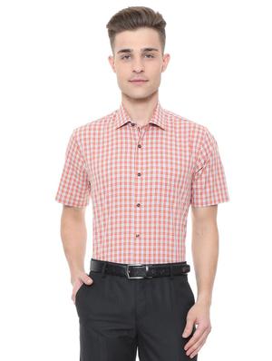 orange cotton blend formal shirt - 15608628 - Standard Image - 1