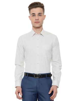 white cotton blend formal shirt - 15608631 - Standard Image - 1