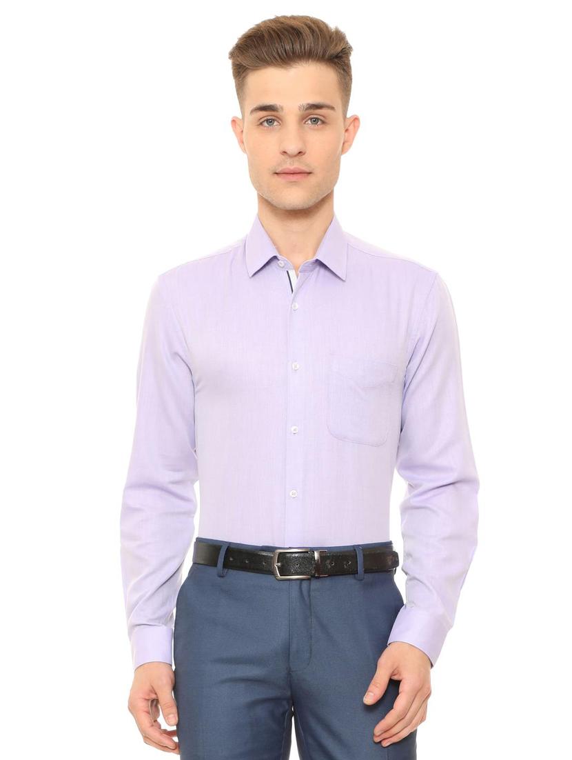 purple cotton blend formal shirt - 15608633 - Zoom Image - 1