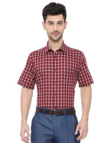 red cotton blend casual shirt - 15608638 - Very Small Image - 1