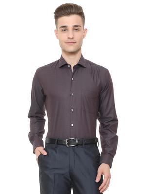 purple cotton blend formal shirt - 15608657 - Standard Image - 1