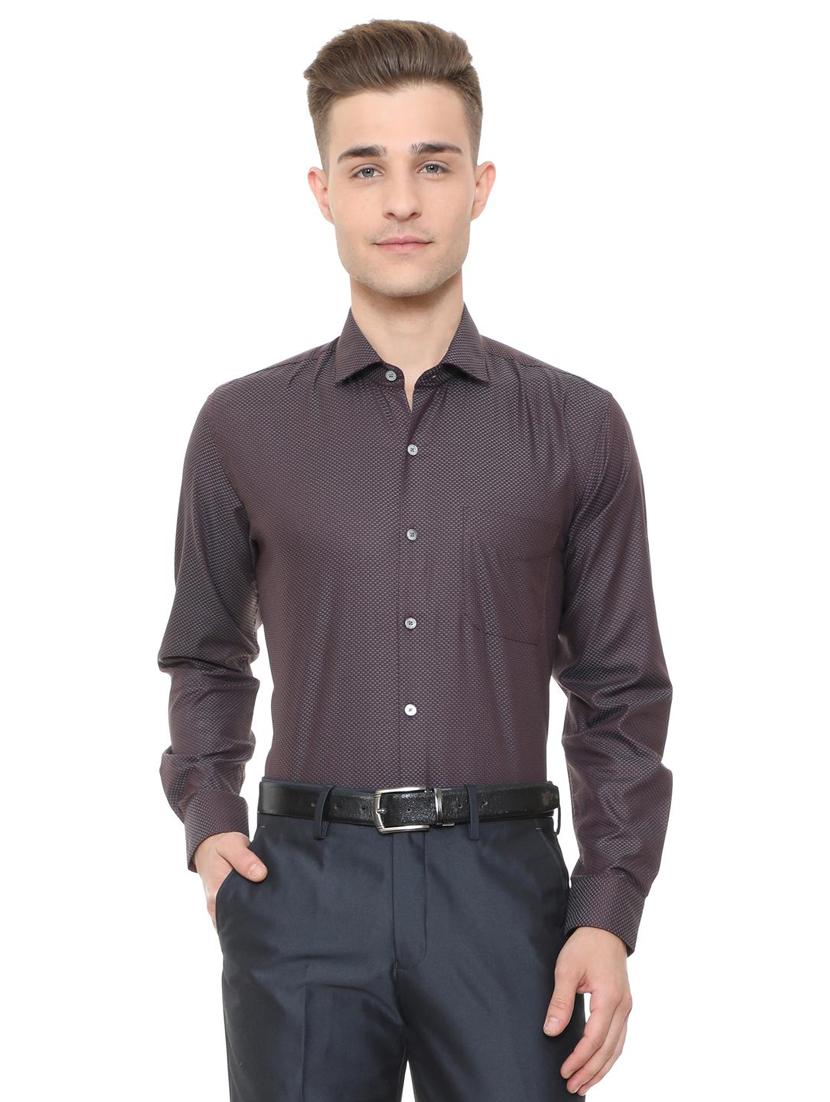 purple cotton blend formal shirt - 15608657 - Zoom Image - 1