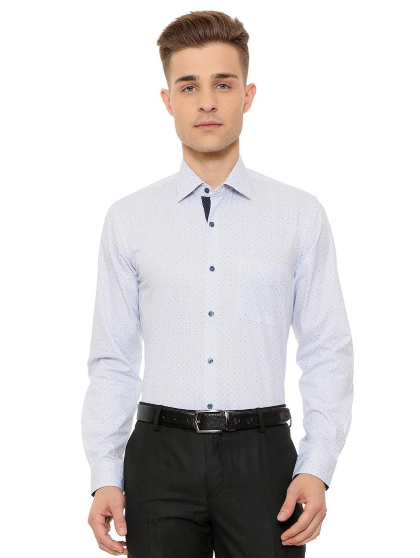 blue cotton formal shirt - 15608658 - Zoom Image - 1