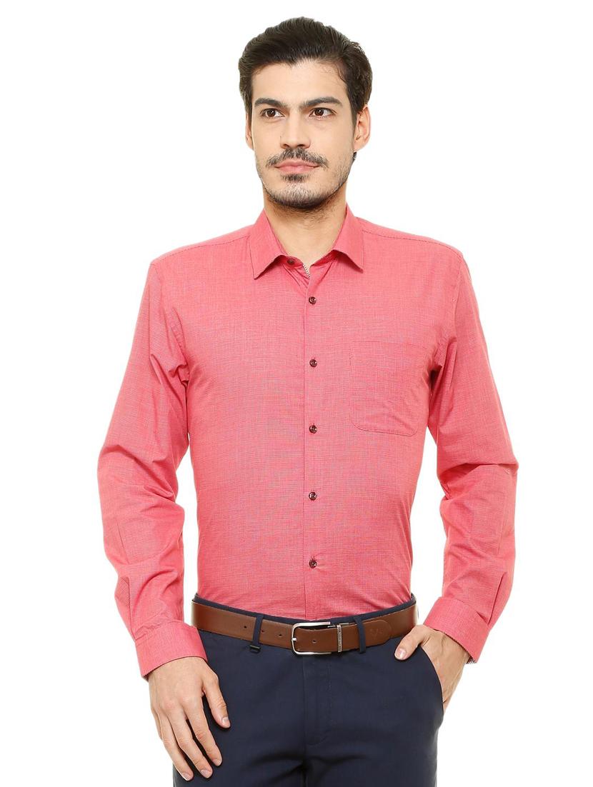 red cotton blend formal shirt - 15608720 - Zoom Image - 1