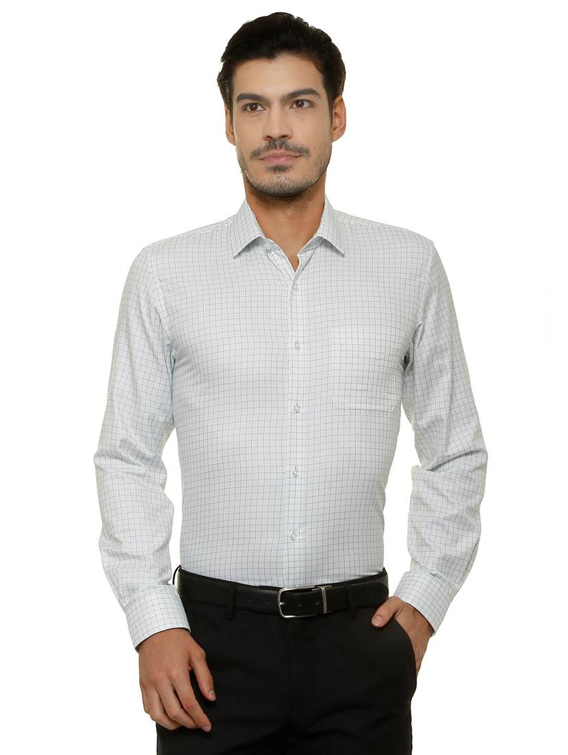 white cotton blend formal shirt - 15608745 - Zoom Image - 1