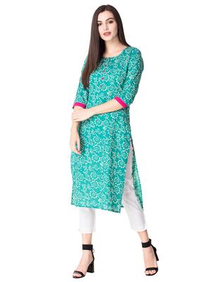 Printed straight kurta - 15608834 - Standard Image - 1