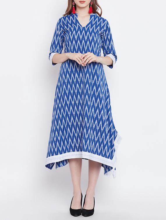 Indigo chevron a-line dress - 15608839 - Zoom Image - 1