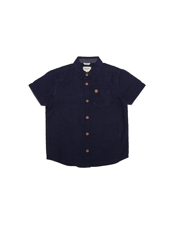 blue cotton blend shirt - 15608863 - Zoom Image - 1