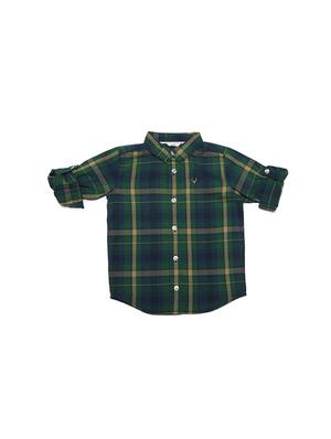 green cotton blend shirt - 15608866 - Standard Image - 1