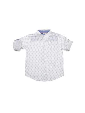 white cotton blend shirt - 15608868 - Standard Image - 1