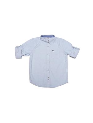 blue cotton blend shirt - 15608871 - Standard Image - 1
