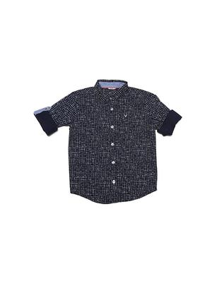 blue cotton blend shirt - 15608873 - Standard Image - 1