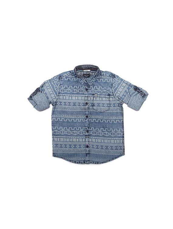 blue cotton blend shirt - 15608874 - Zoom Image - 1