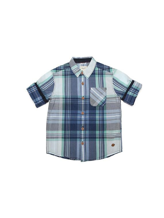 blue cotton blend shirt - 15608877 - Zoom Image - 1