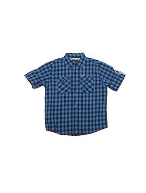 blue cotton blend shirt - 15608879 - Standard Image - 1